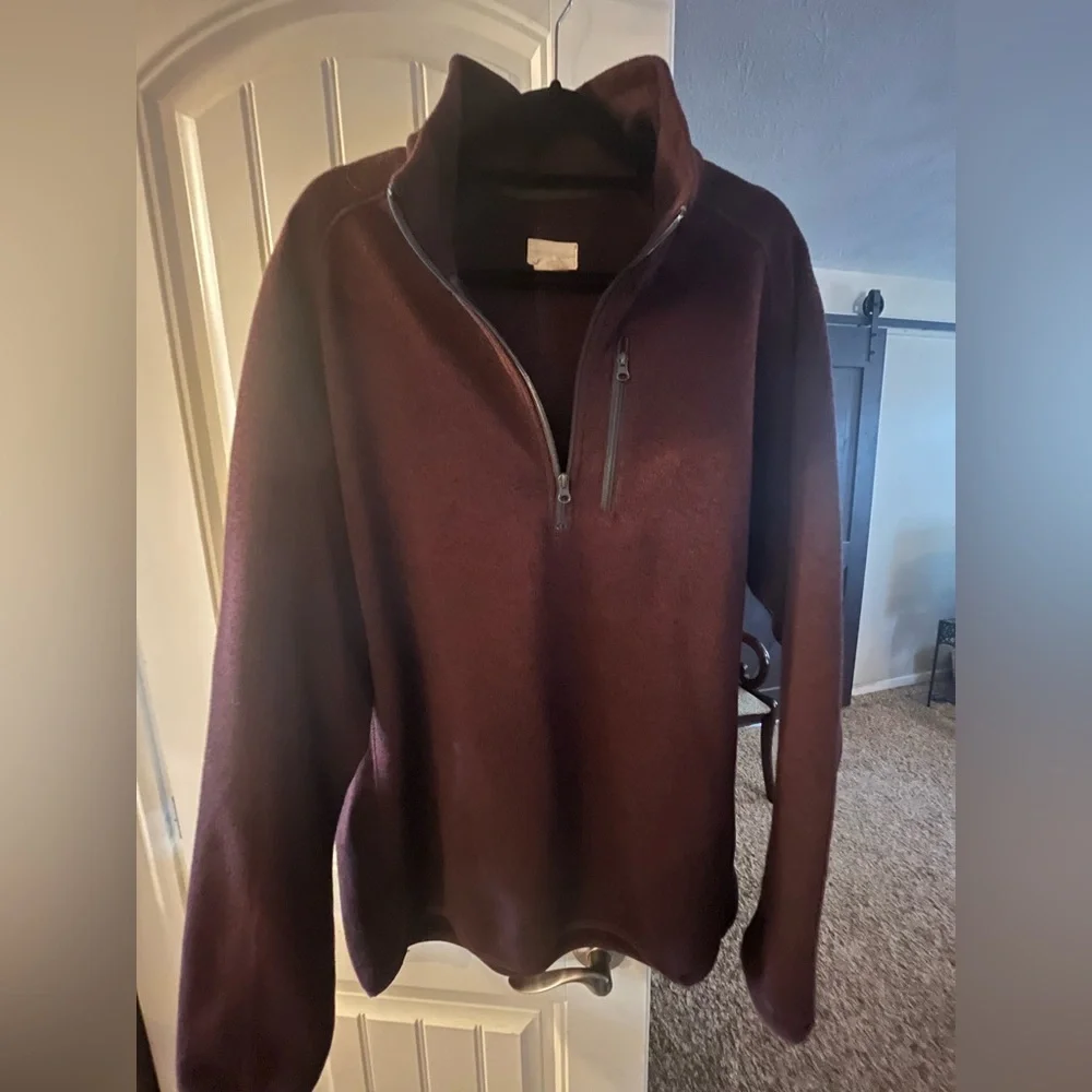 Stetson Men's Burgundy Rugged 1/4 Zip Sweater, 2XL - Picture 3 of 11